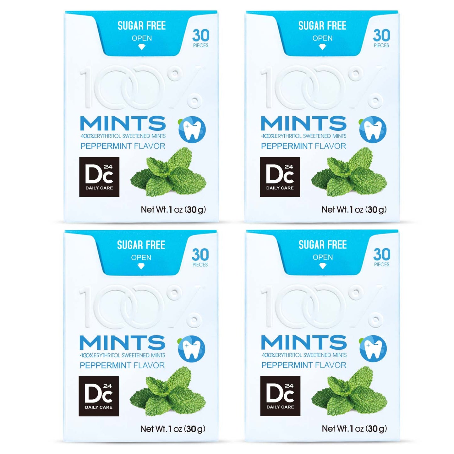 DC24 Daily Care Erythritol Mints-Peppermint (Pack of 4)