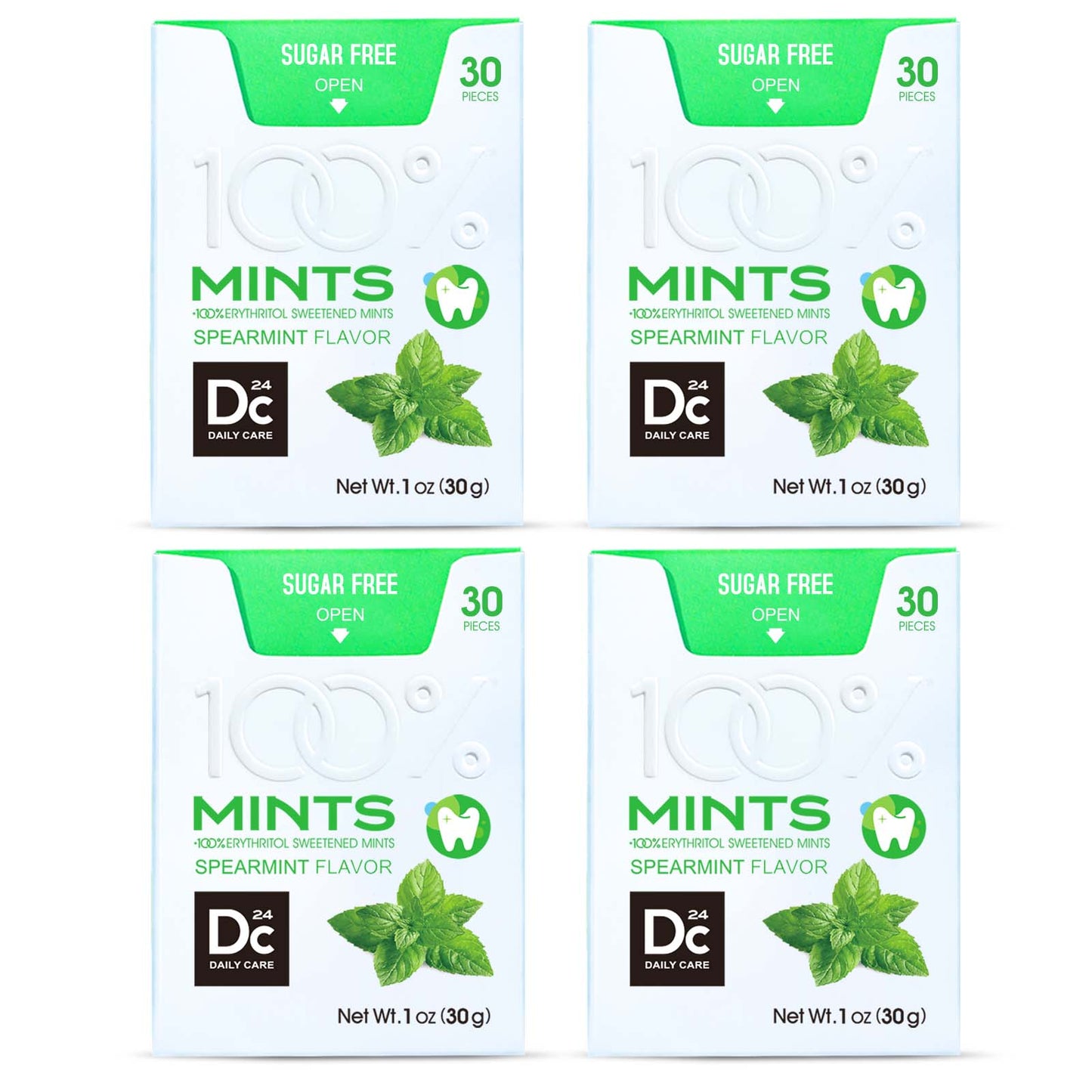 DC24 Daily Care Erythritol Mints-Spearmint (Pack of 4)