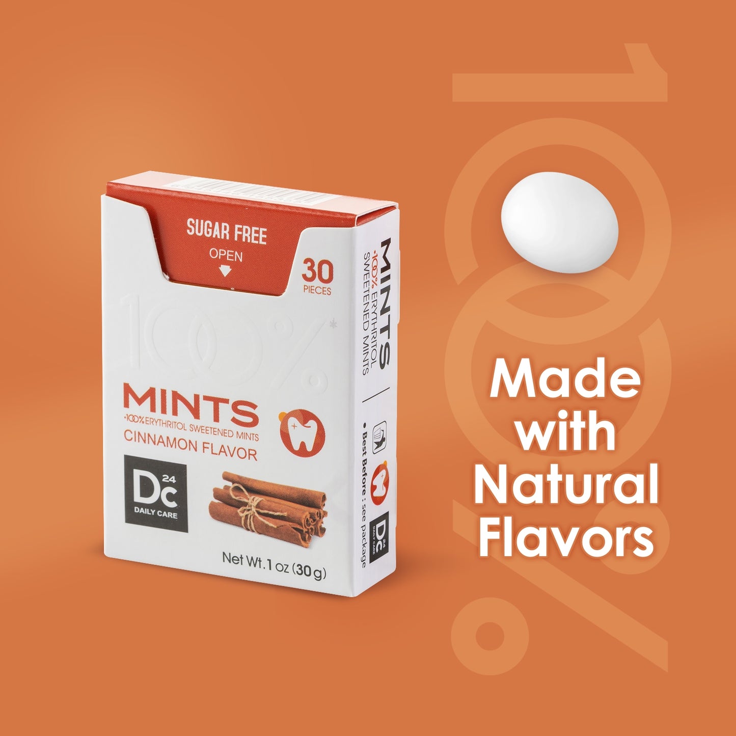 DC24 Daily Care Erythritol Mints-Cinnamon (Pack of 4)