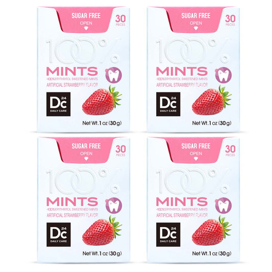 DC24 Daily Care Erythritol Mints-Strawberry (Pack of 4)