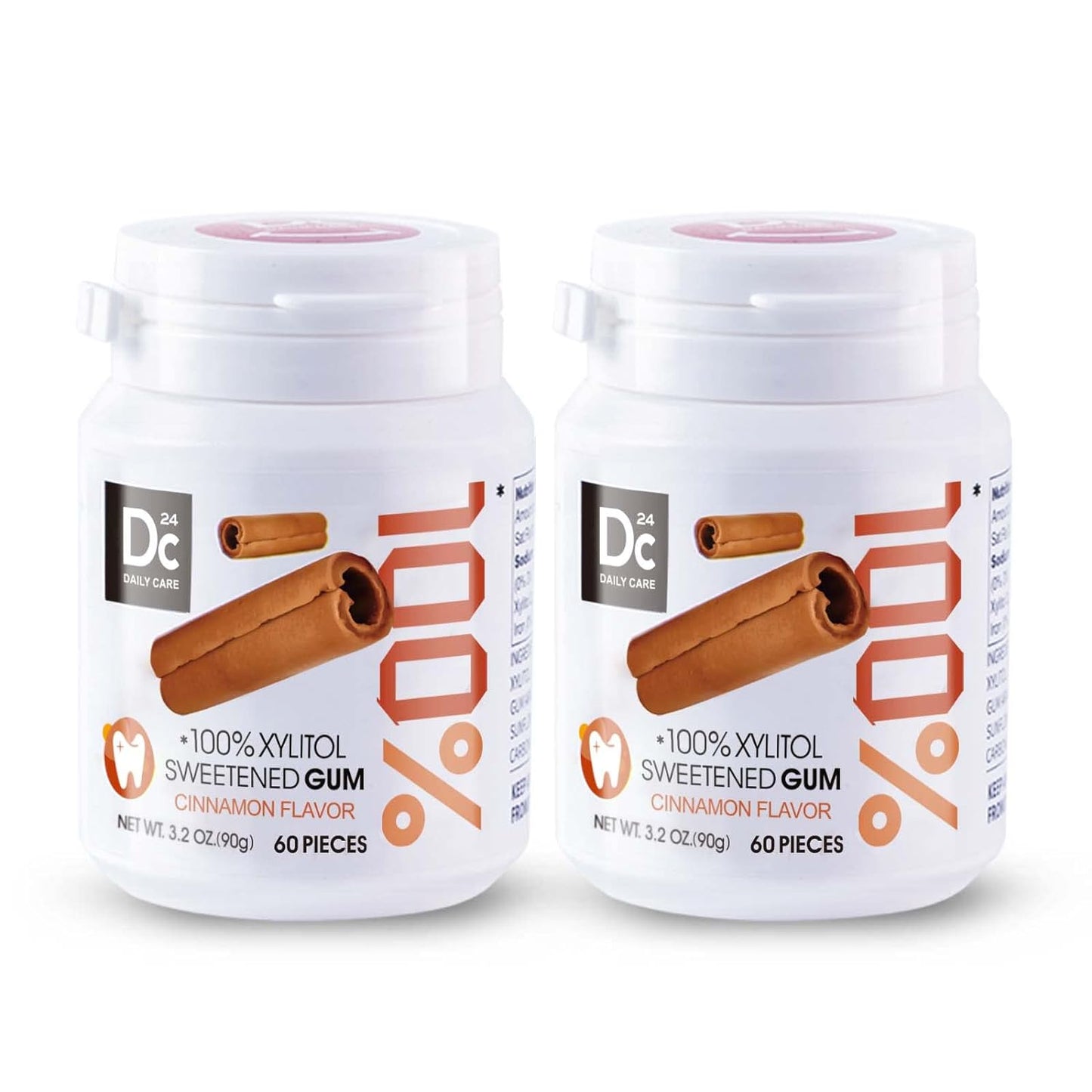 100% Xylitol Sweetened Gum Cinnamon (pack of 2)